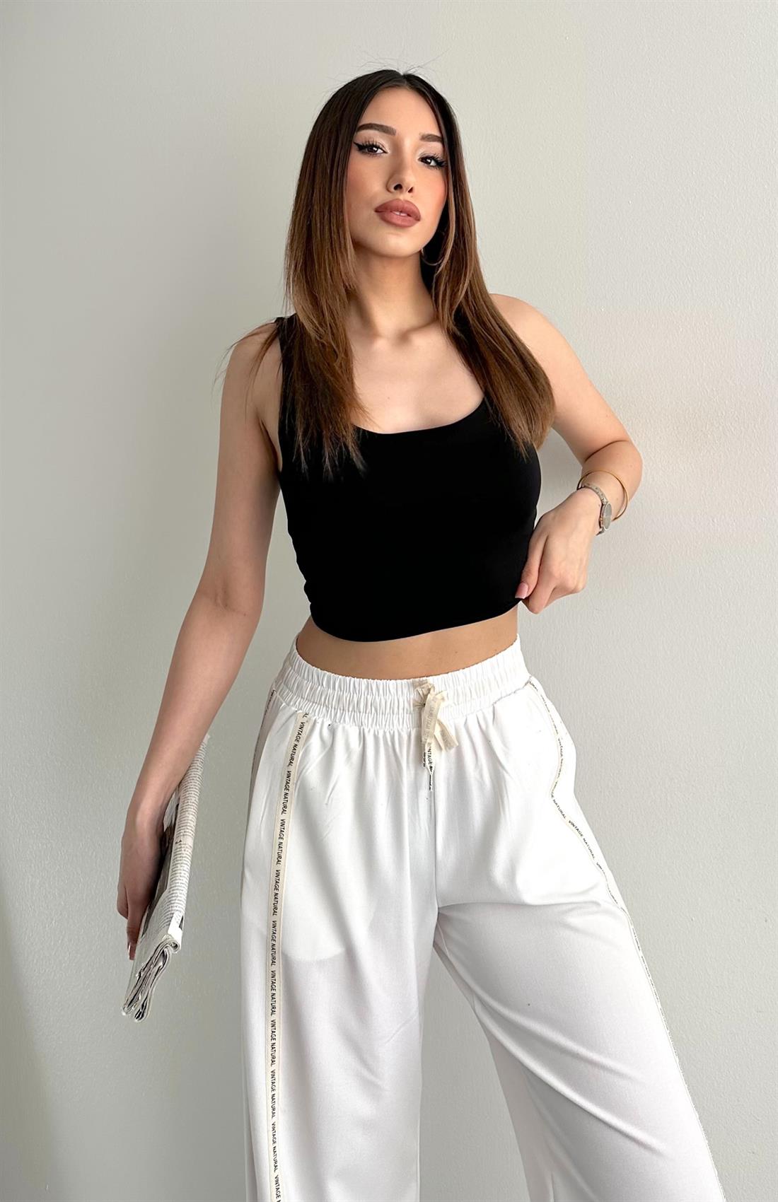 Kalın Askılı Poilamid Atlet SİYAH