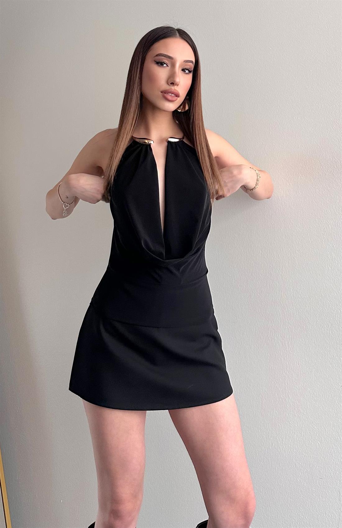 Halkalı Bluz SİYAH