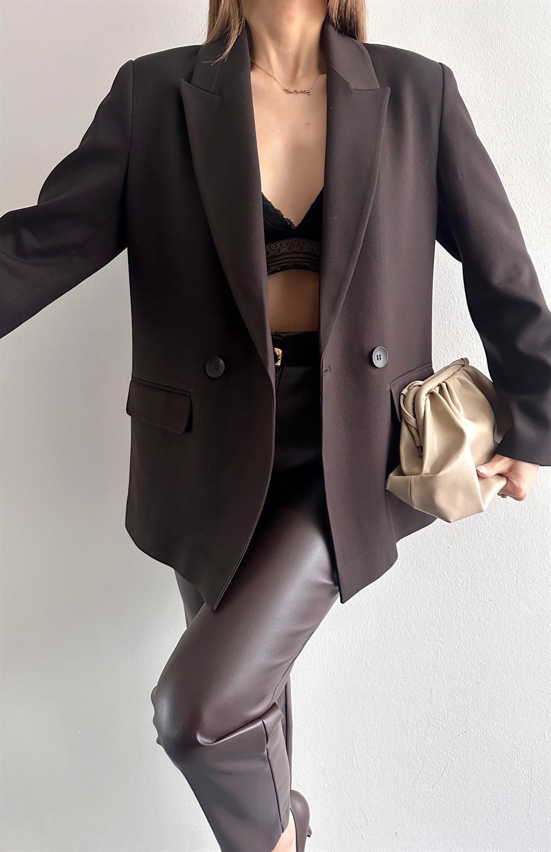 Blazer Ceket KAHVERENGİ