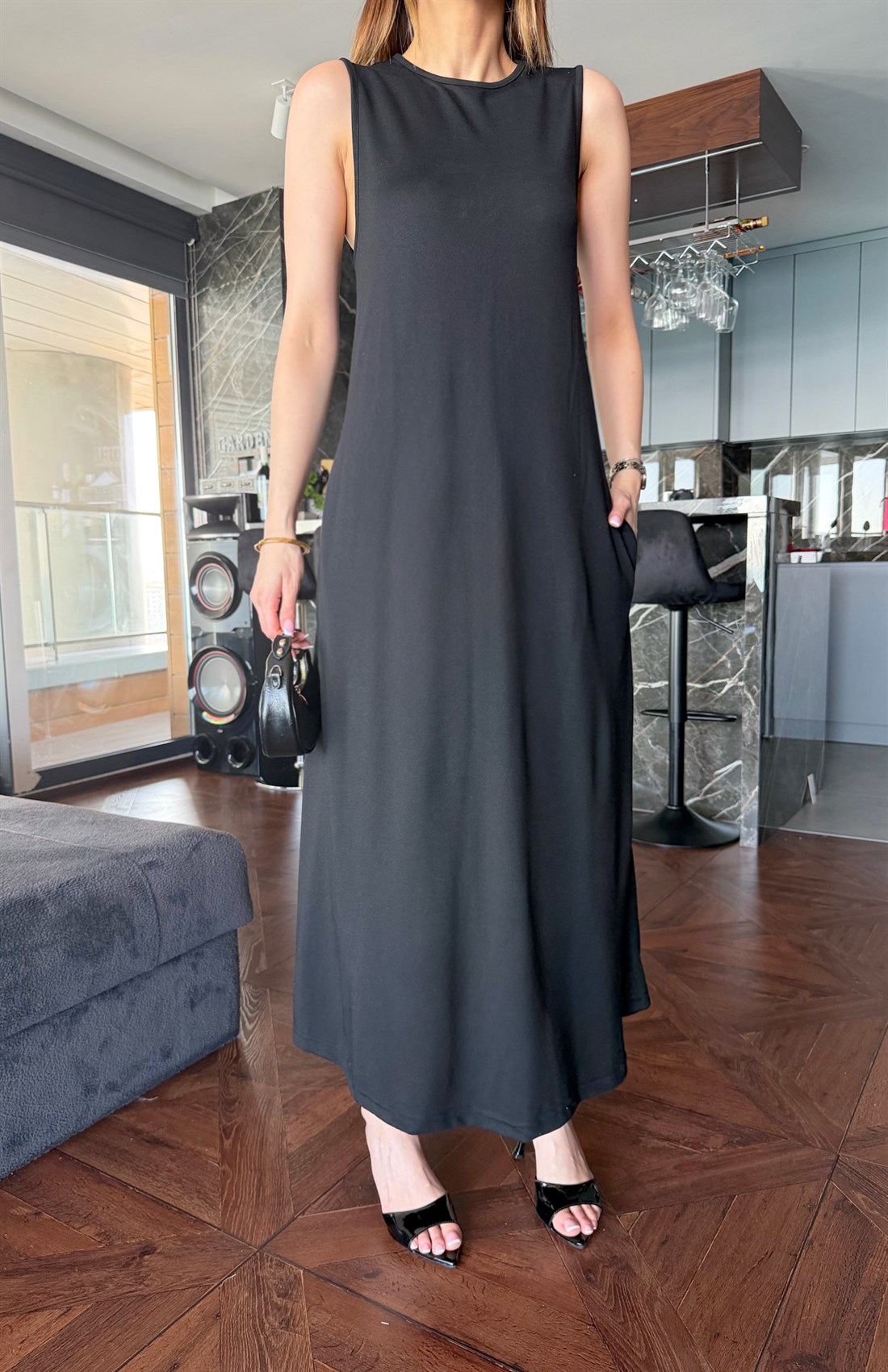 Pike Basic Elbise SİYAH