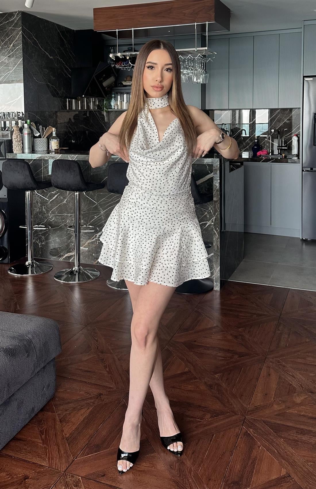 Puantiyeli Etek KREM