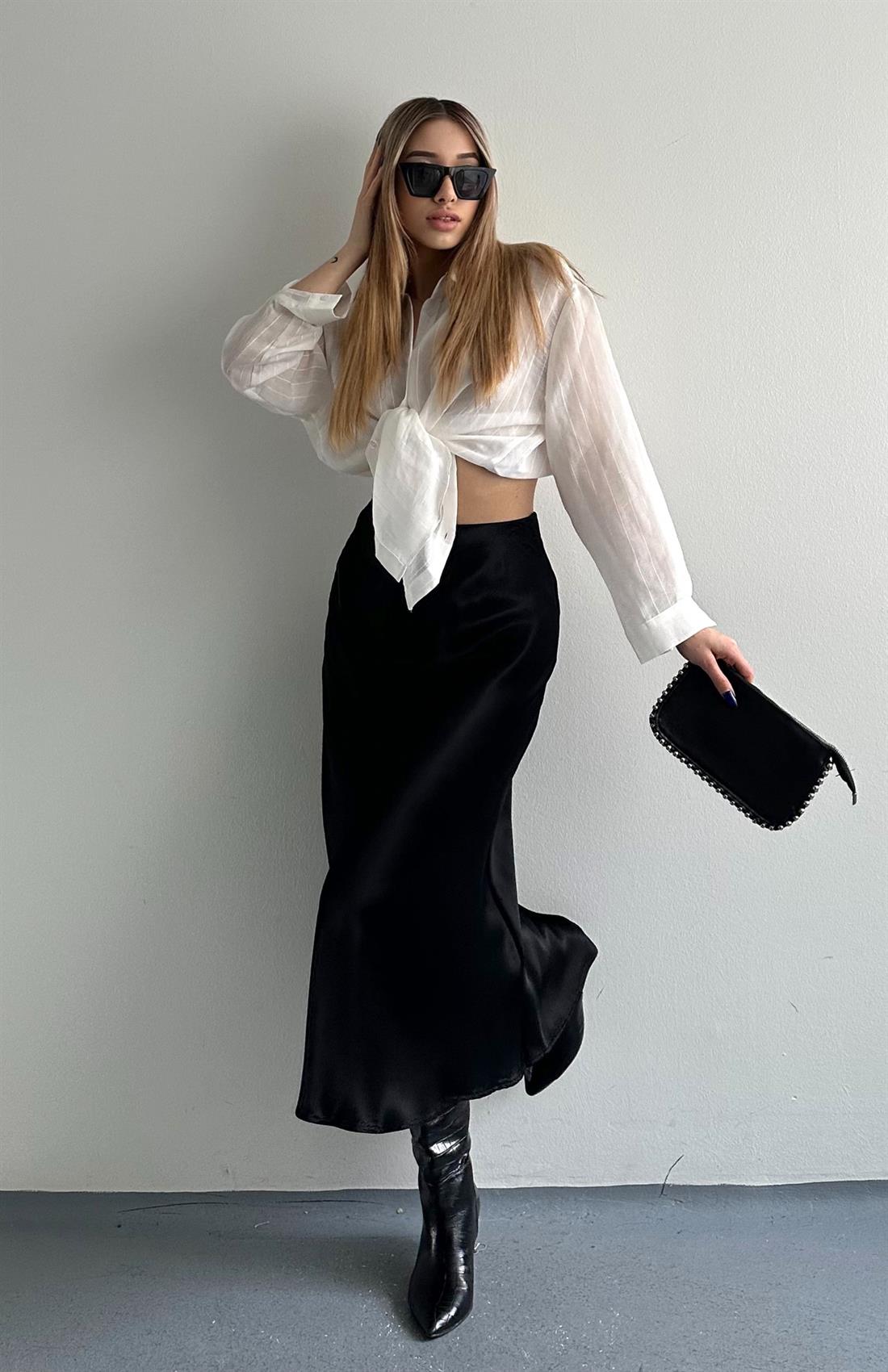 Verev Saten Etek SİYAH