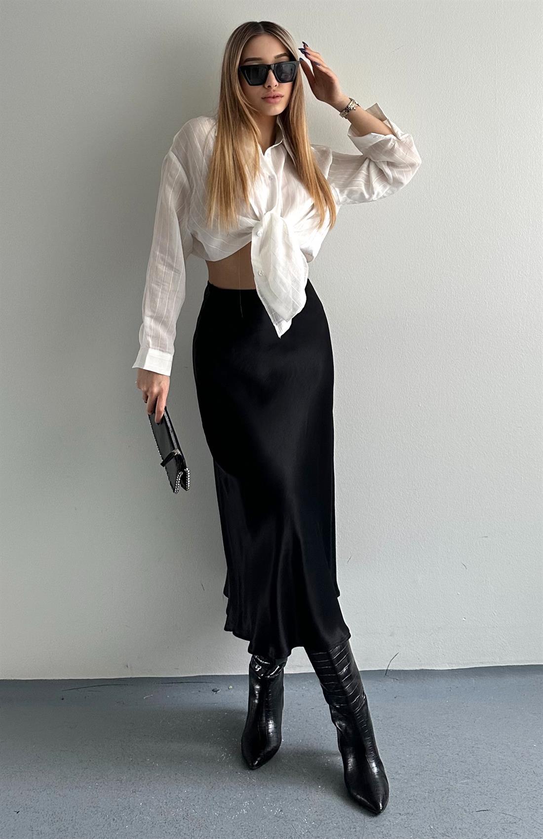 Verev Saten Etek SİYAH