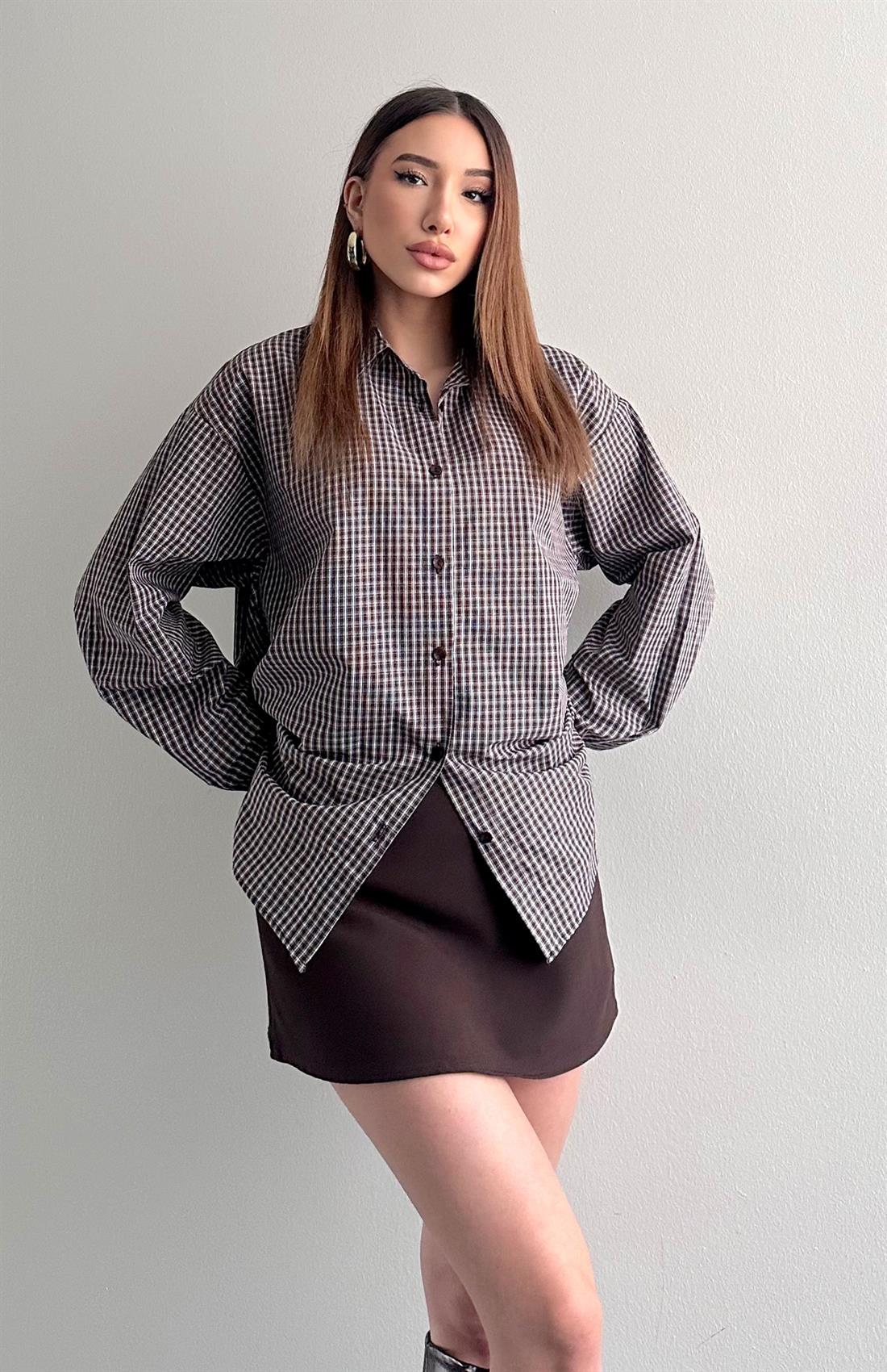 Ekose Gömlek A.KAHVE