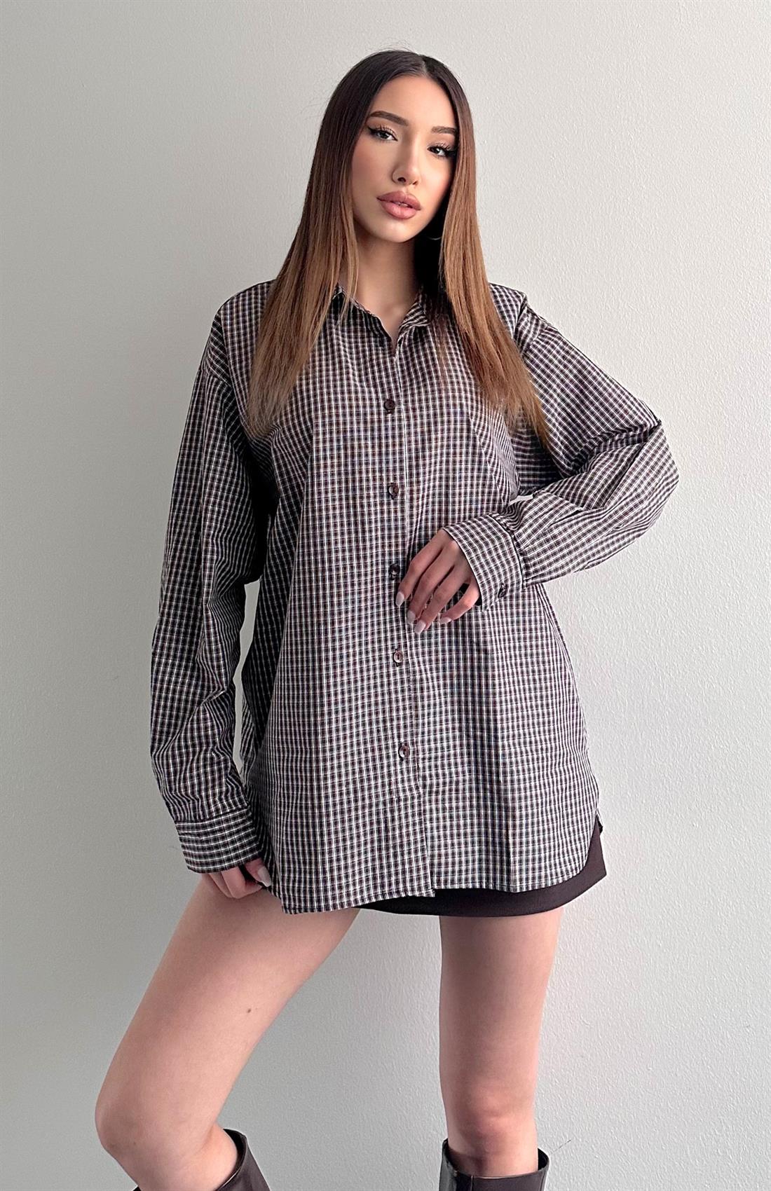 Ekose Gömlek A.KAHVE