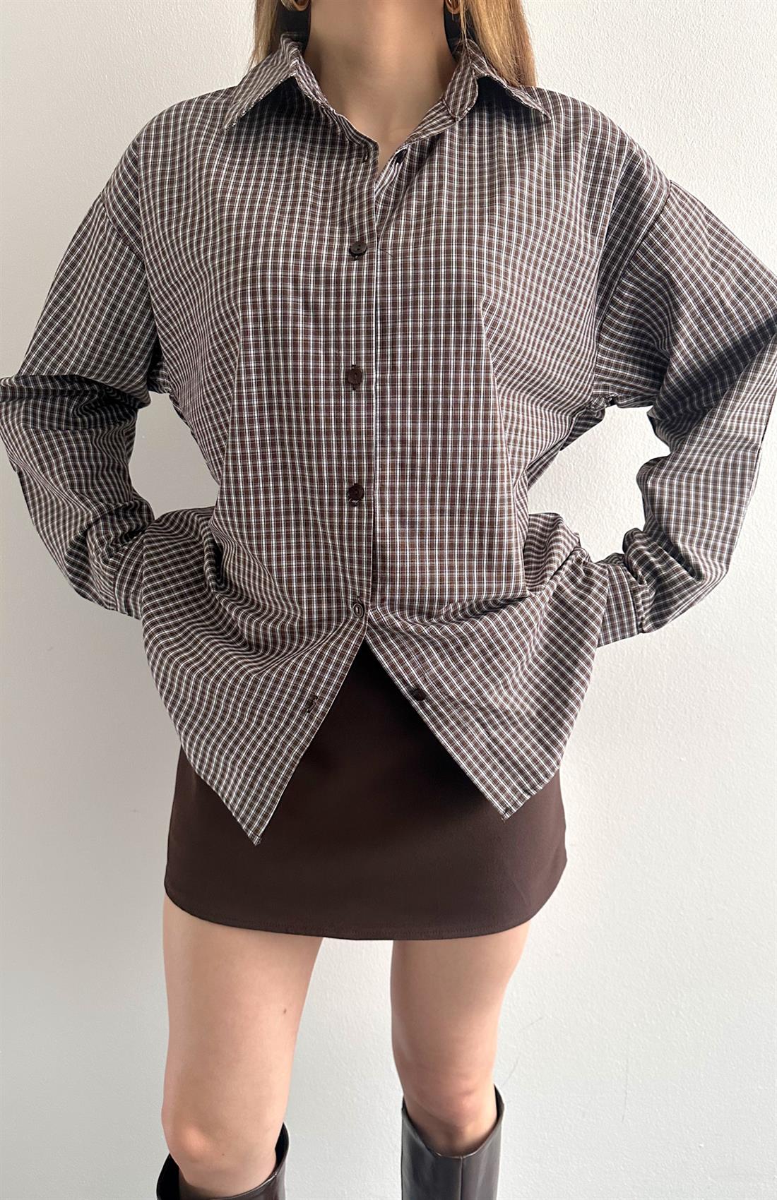 Ekose Gömlek A.KAHVE