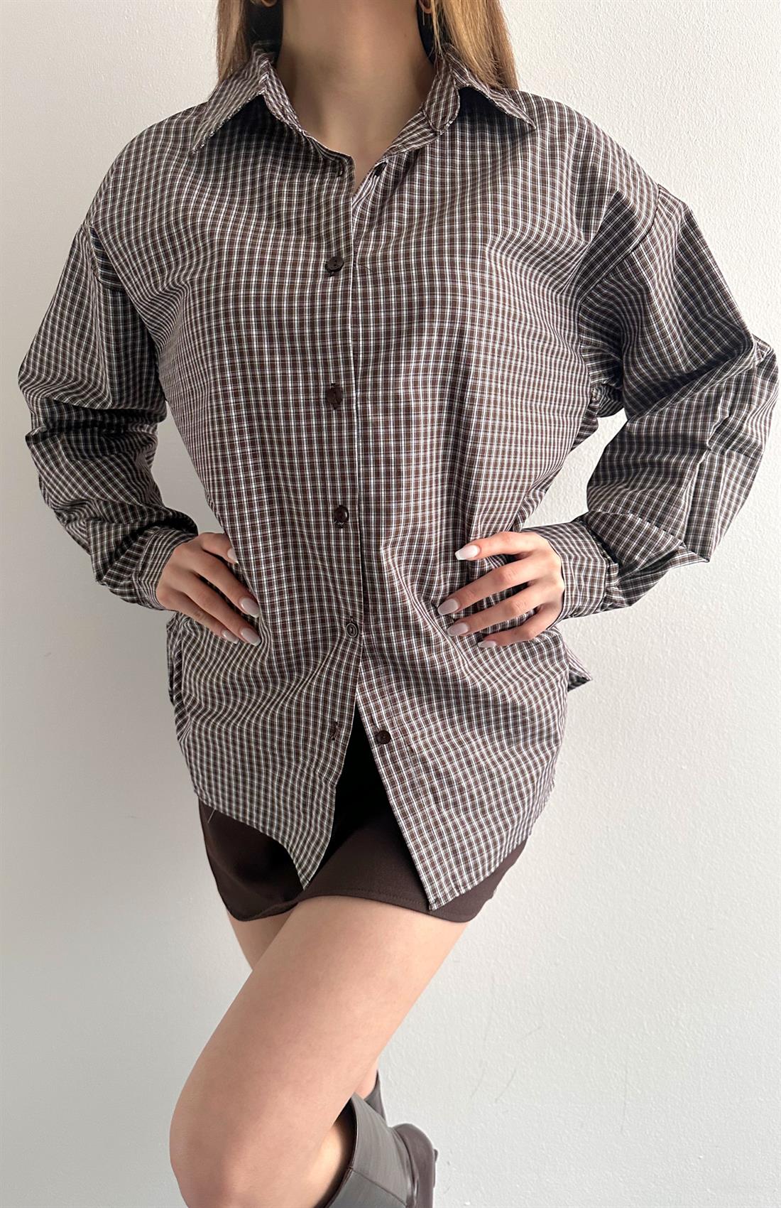 Ekose Gömlek A.KAHVE