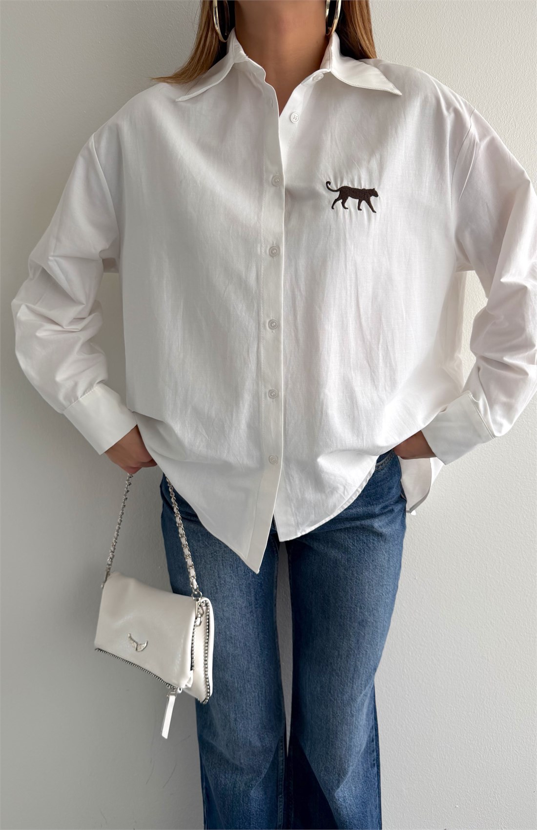 Nakiş Detaylı Sweatshırt EKRU