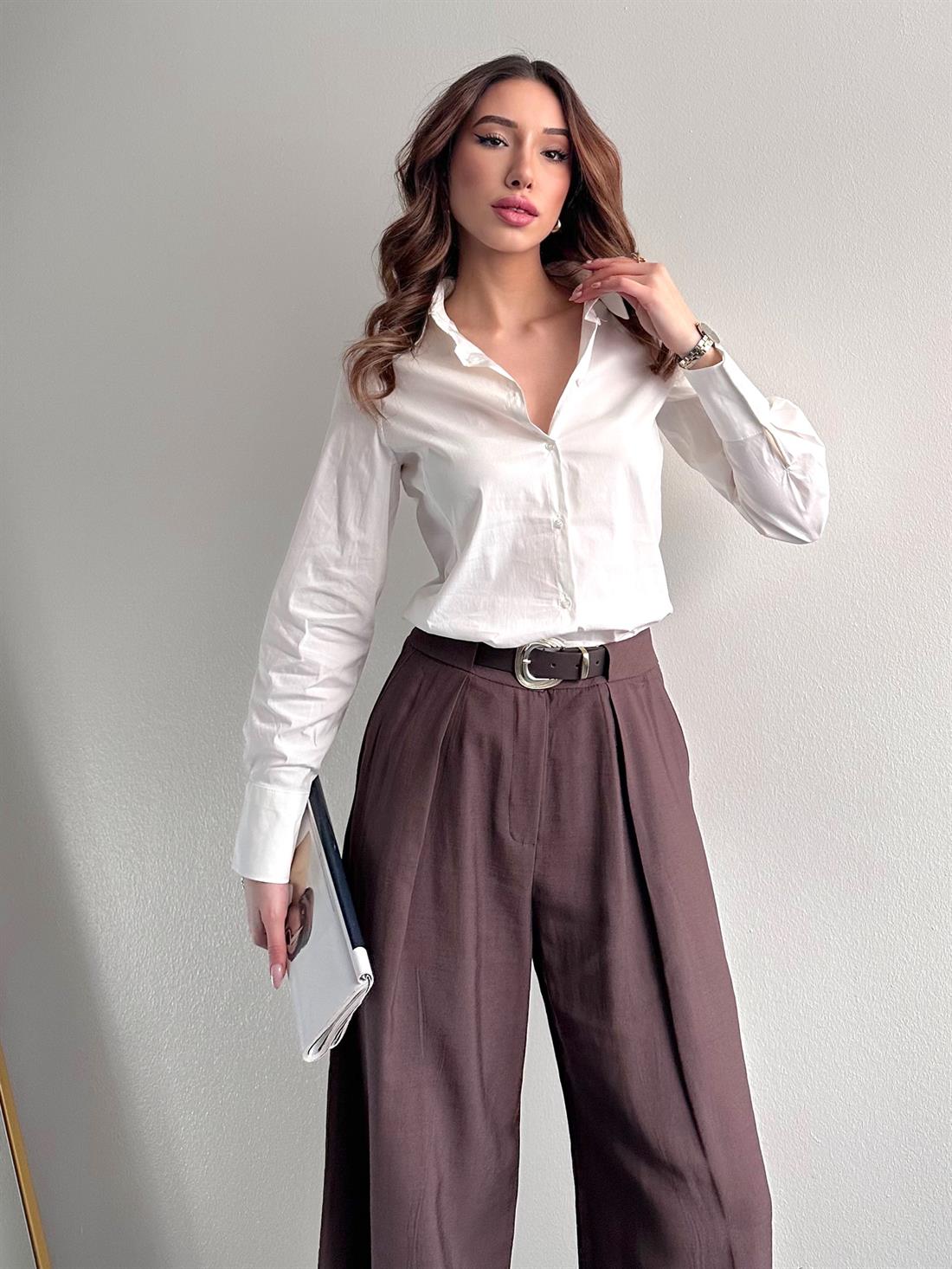 Slim Fit Gömlek EKRU