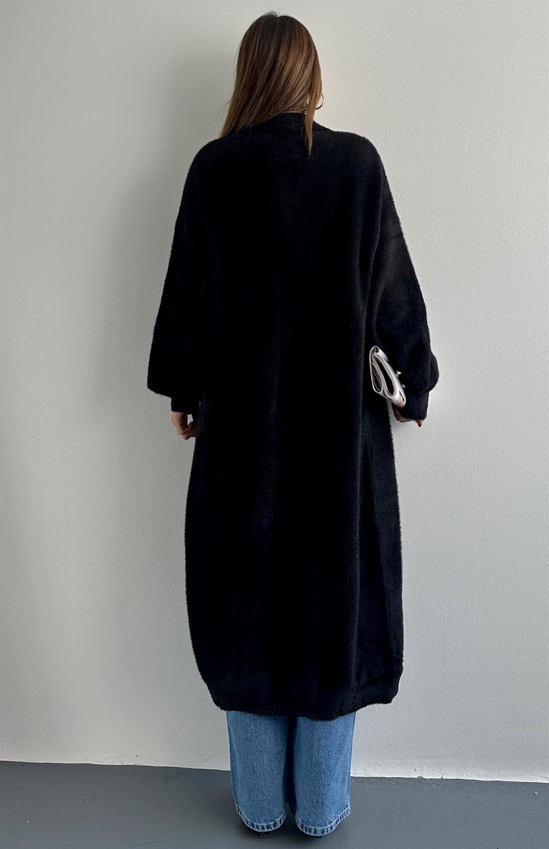 Boydan Triko Hırka SİYAH