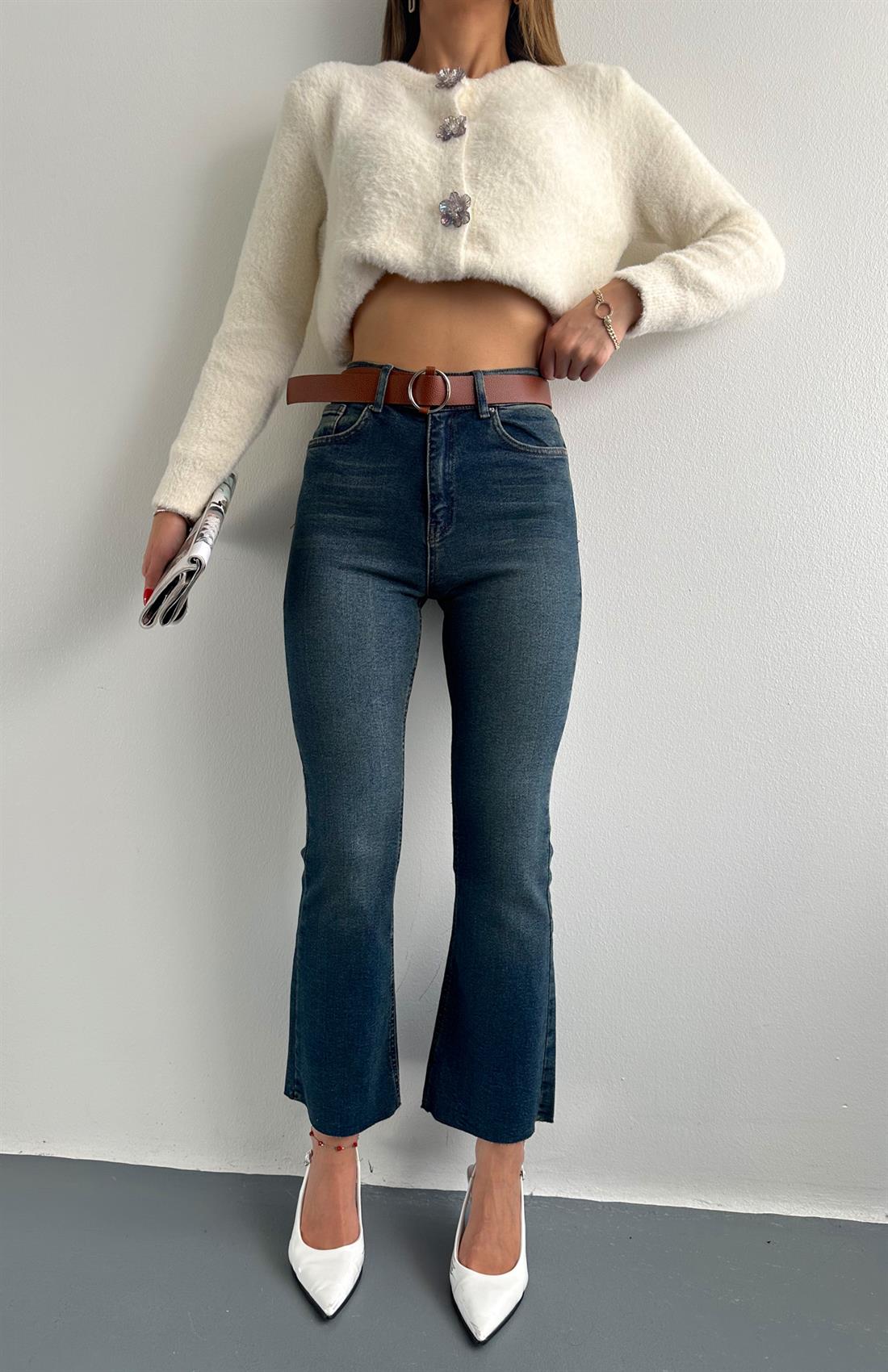 Bol Paça Kemerli Pantolon TİNT