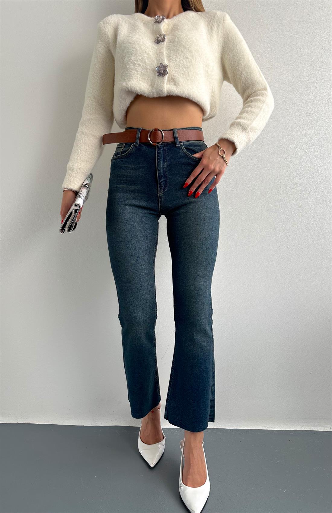 Bol Paça Kemerli Pantolon TİNT