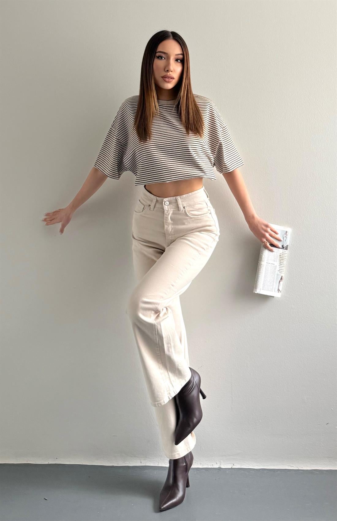 Bol Paça Pantolon TAŞ