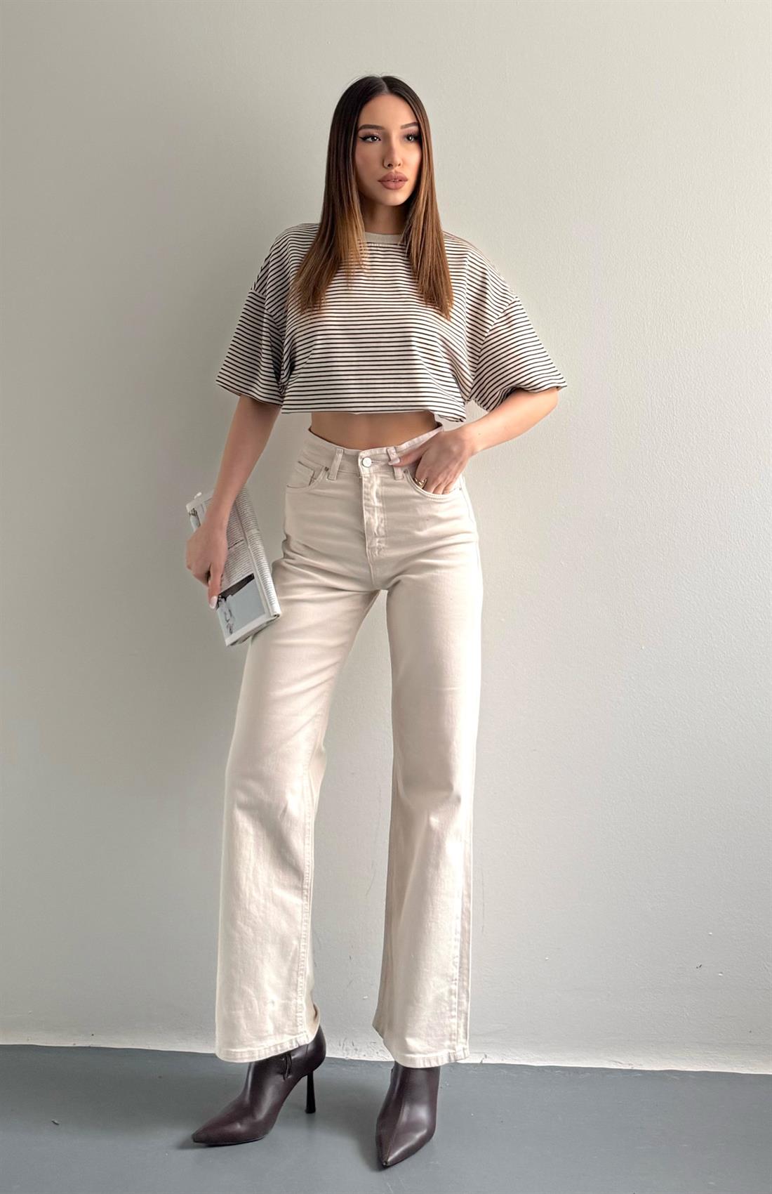 Bol Paça Pantolon TAŞ