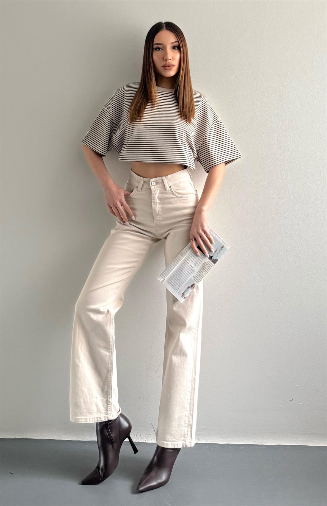 Bol Paça Pantolon TAŞ