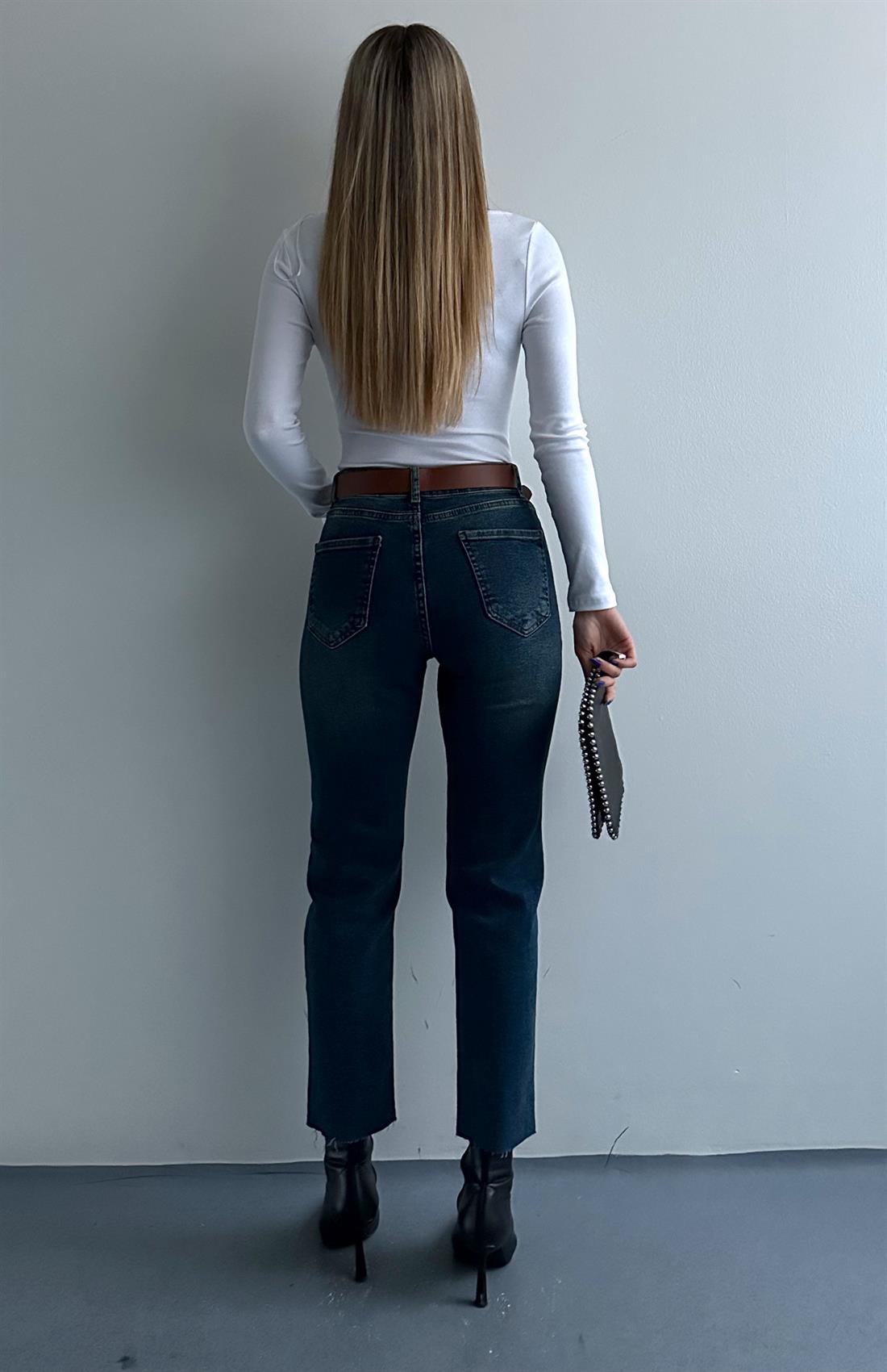 Kemerli Dar Paça Pantolon TİNT