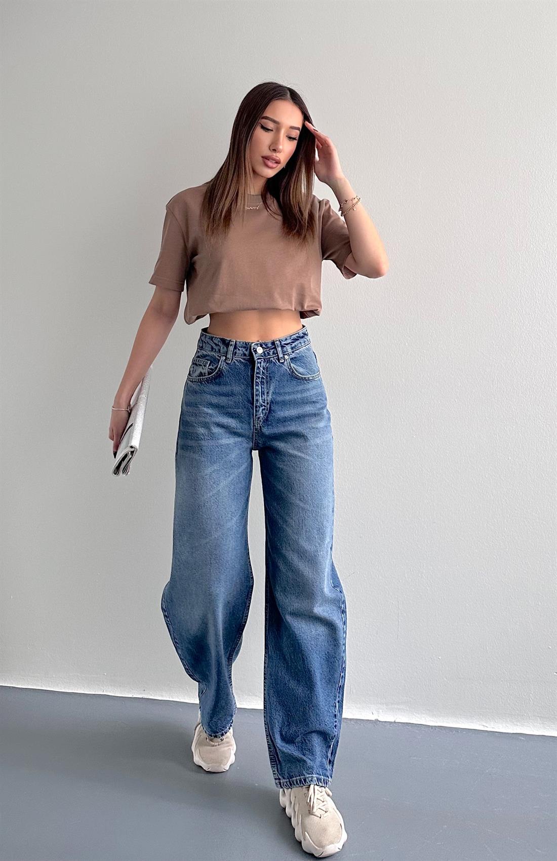 Likrali Relax Pantolon MAVİ