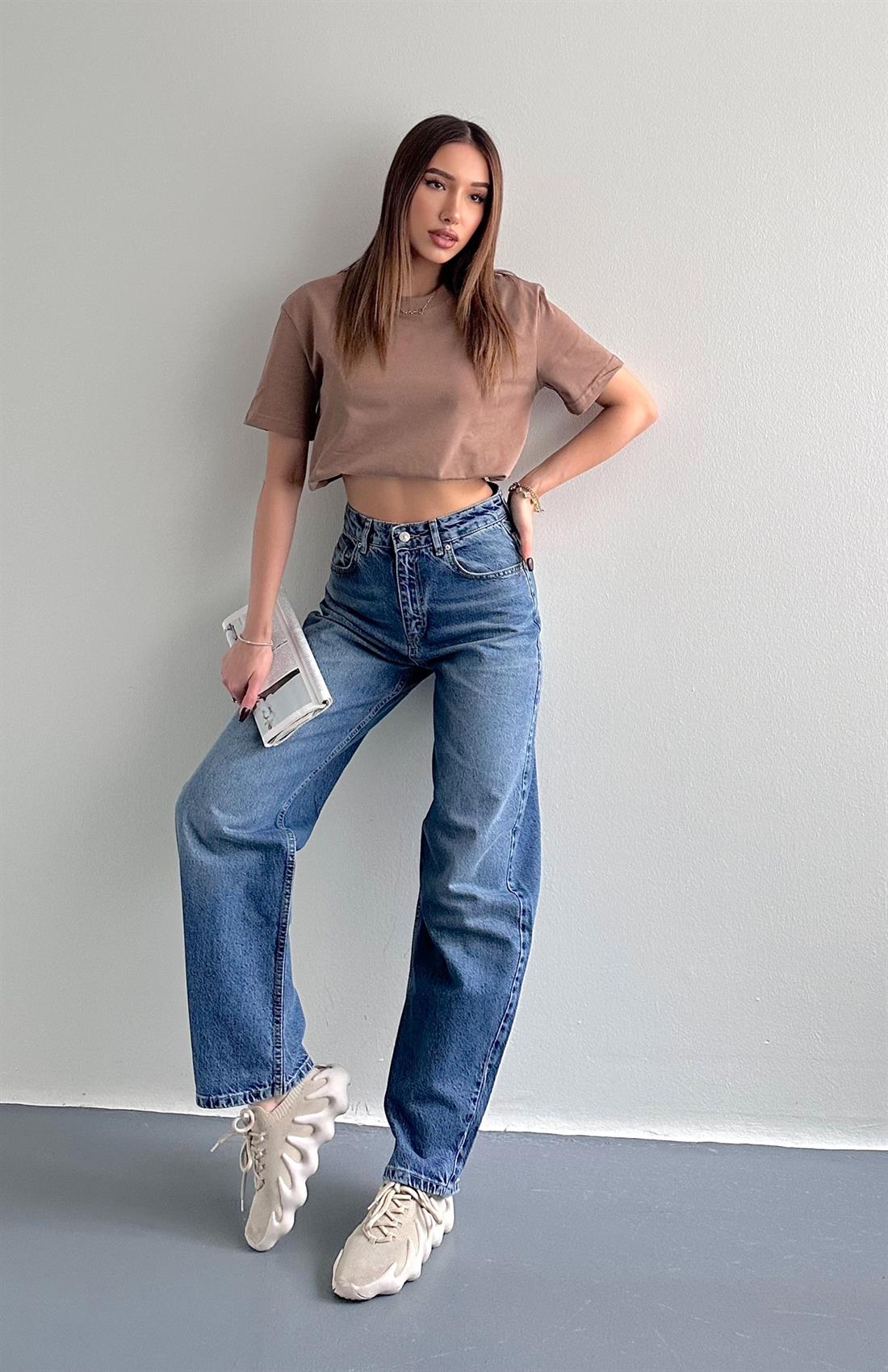 Likrali Relax Pantolon MAVİ