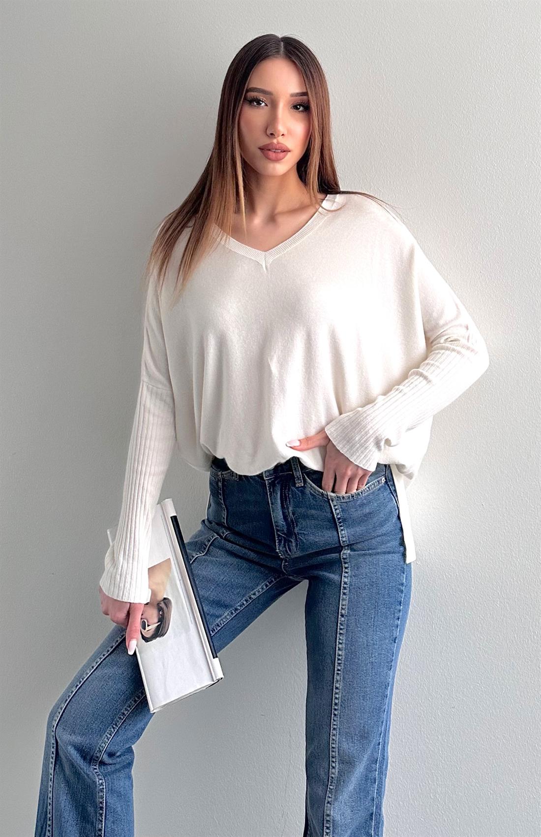 V Yaka Kaşmir Kazak EKRU