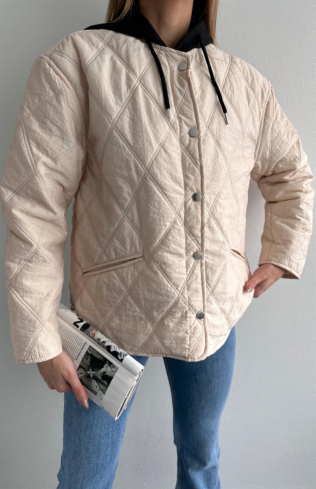 Baklava Desen Kapitone Mont TAŞ