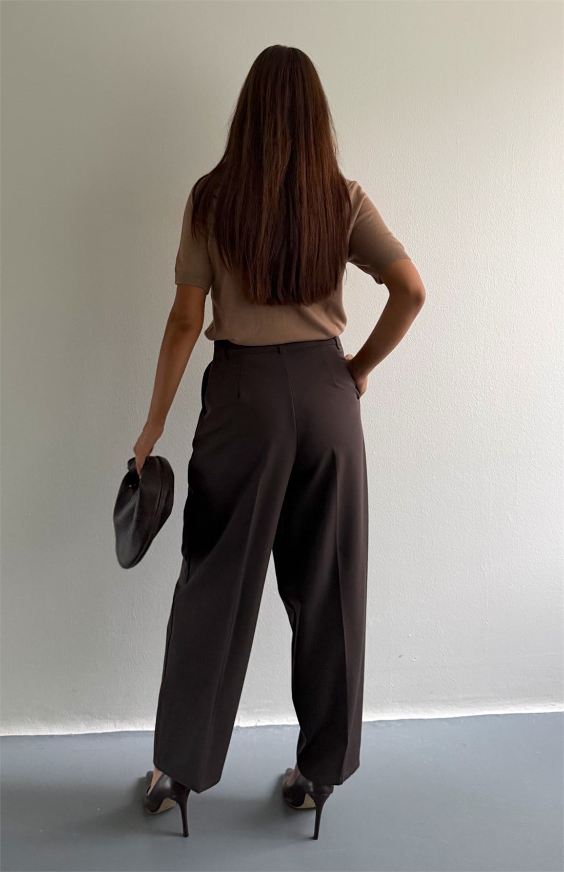 Asimetrik Pantolon KAHVERENGİ