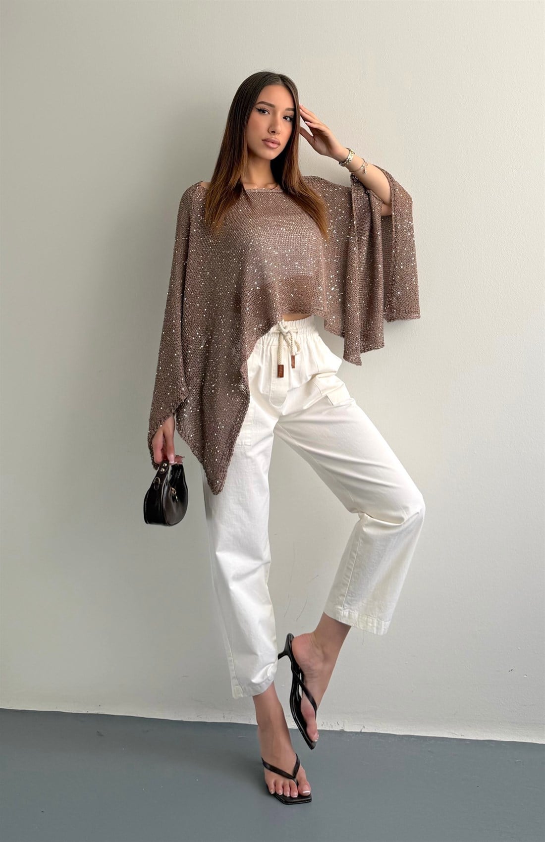 Bağcıklı Jogger Pantolon BEYAZ