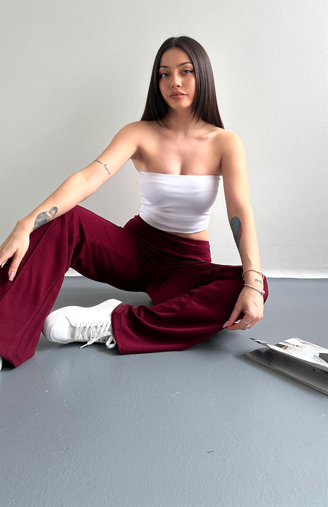 Çımalı Modal Pantolon BORDO