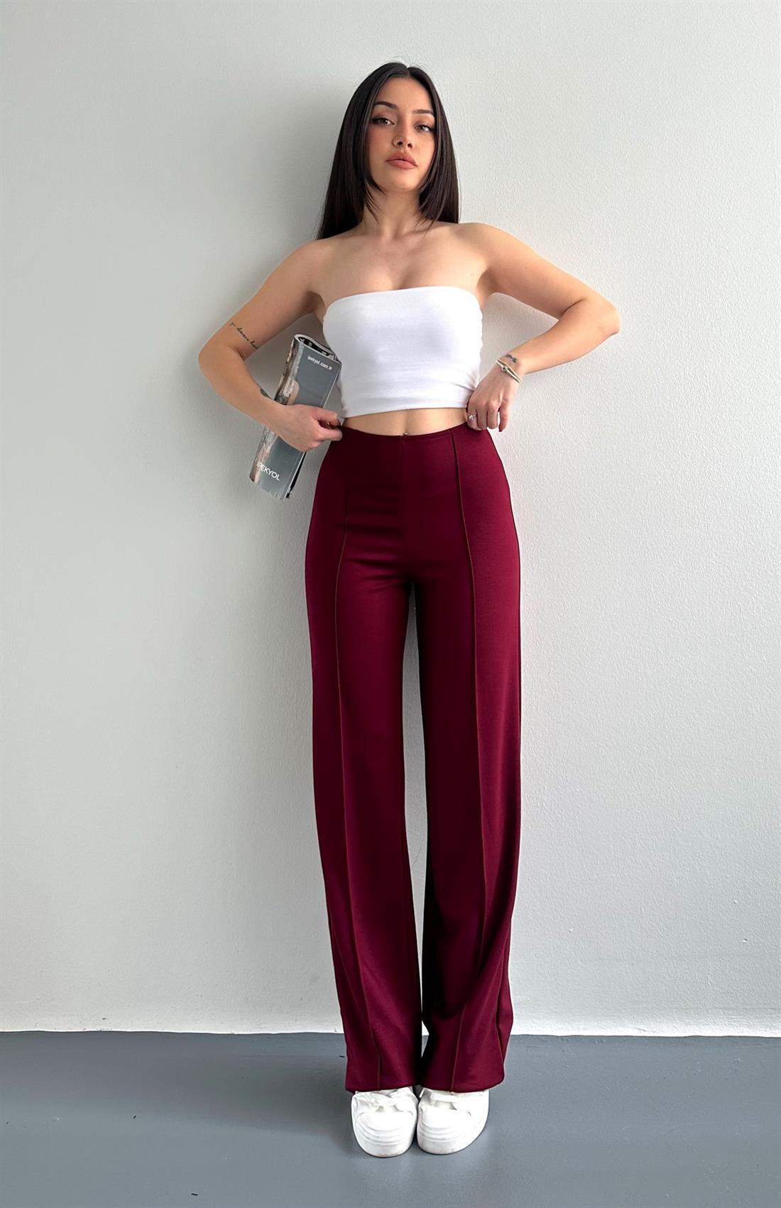 Çımalı Modal Pantolon BORDO