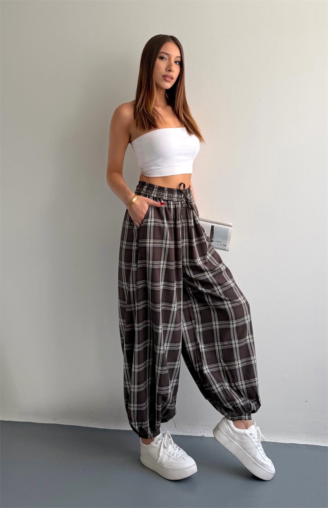 Ekose Pantolon SİYAH