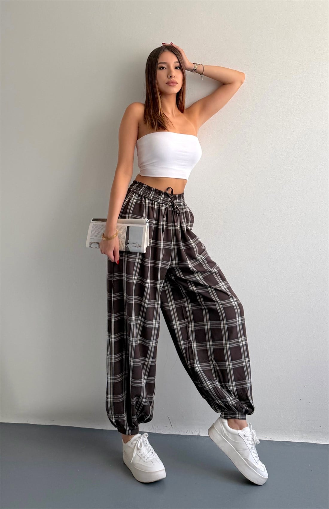 Ekose Pantolon SİYAH