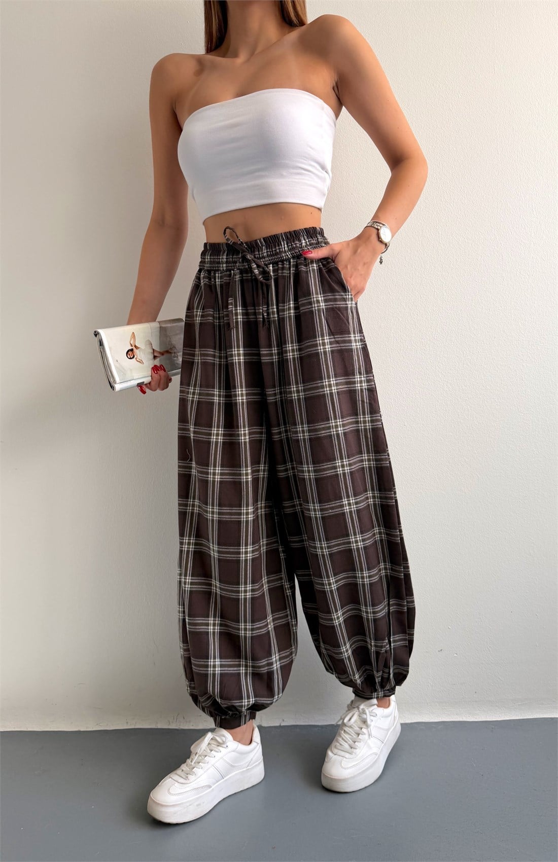Ekose Pantolon SİYAH