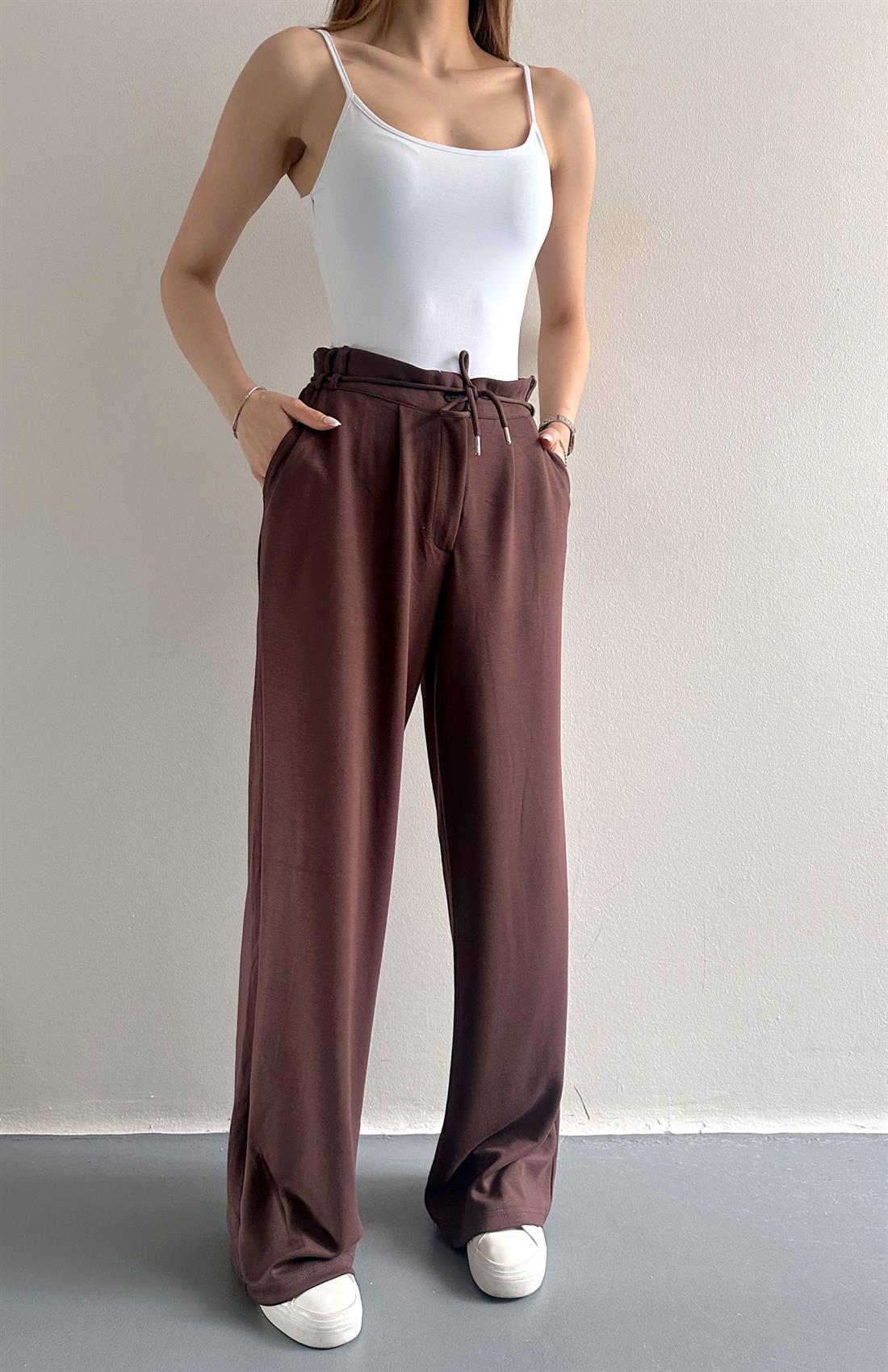Oy Marka İpli Pantolon KAHVERENGİ