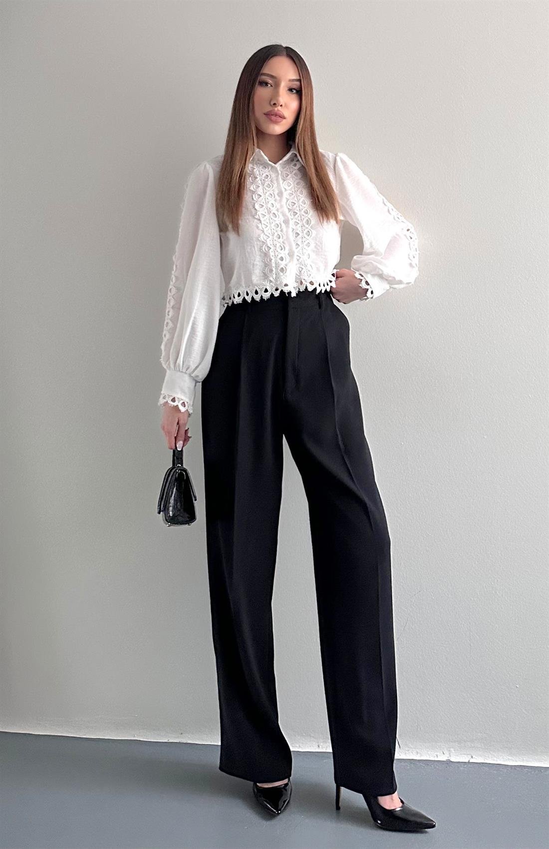 Yüksek Bel Pantolon SİYAH