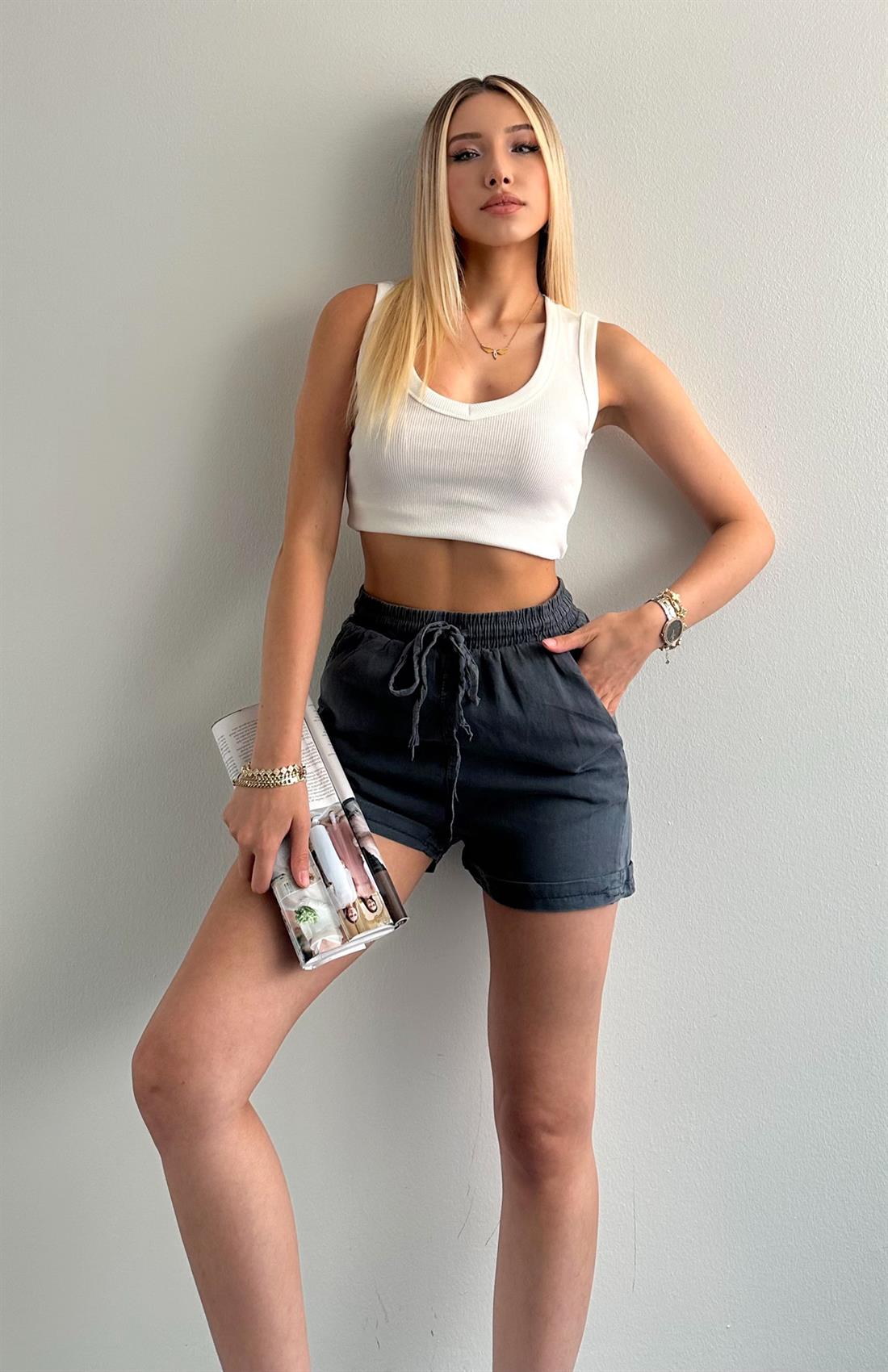 Tensel Şort ANTRASİT