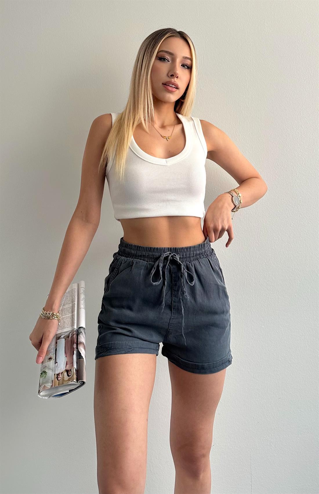 Tensel Şort ANTRASİT