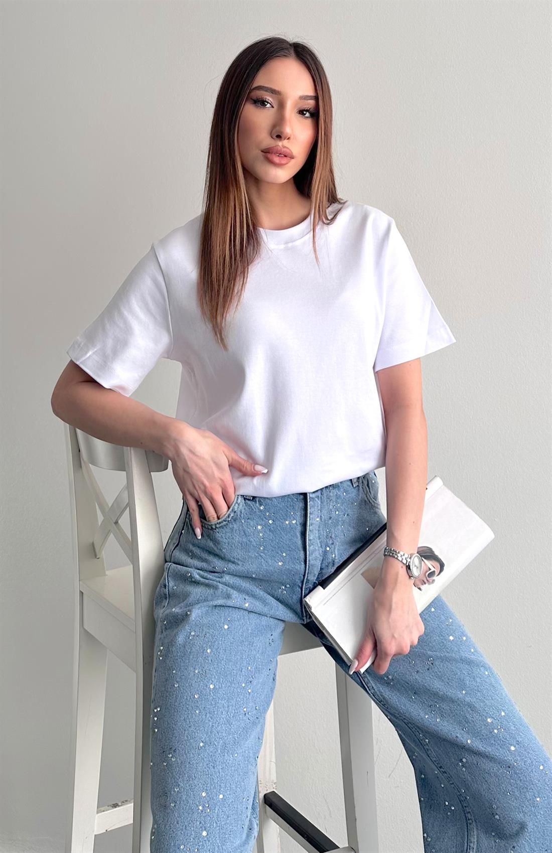 Cos Kısa Kol Tshırt BEYAZ