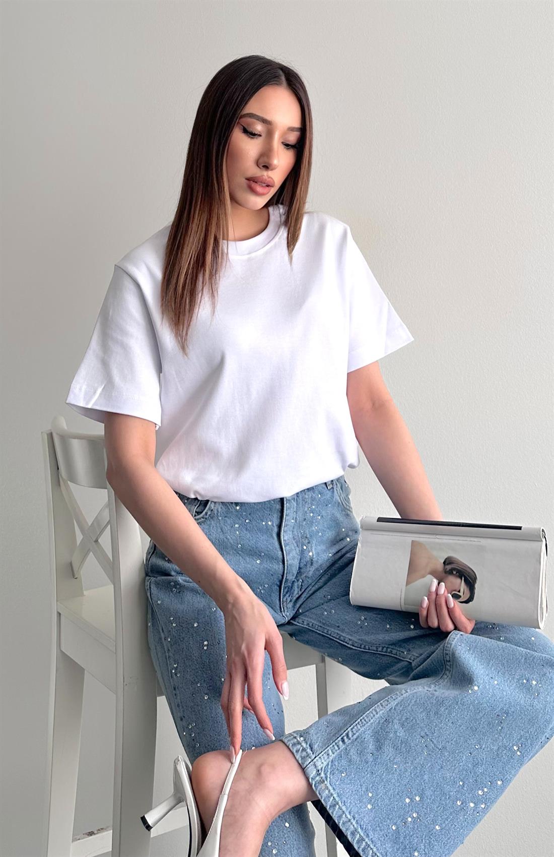 Cos Kısa Kol Tshırt BEYAZ