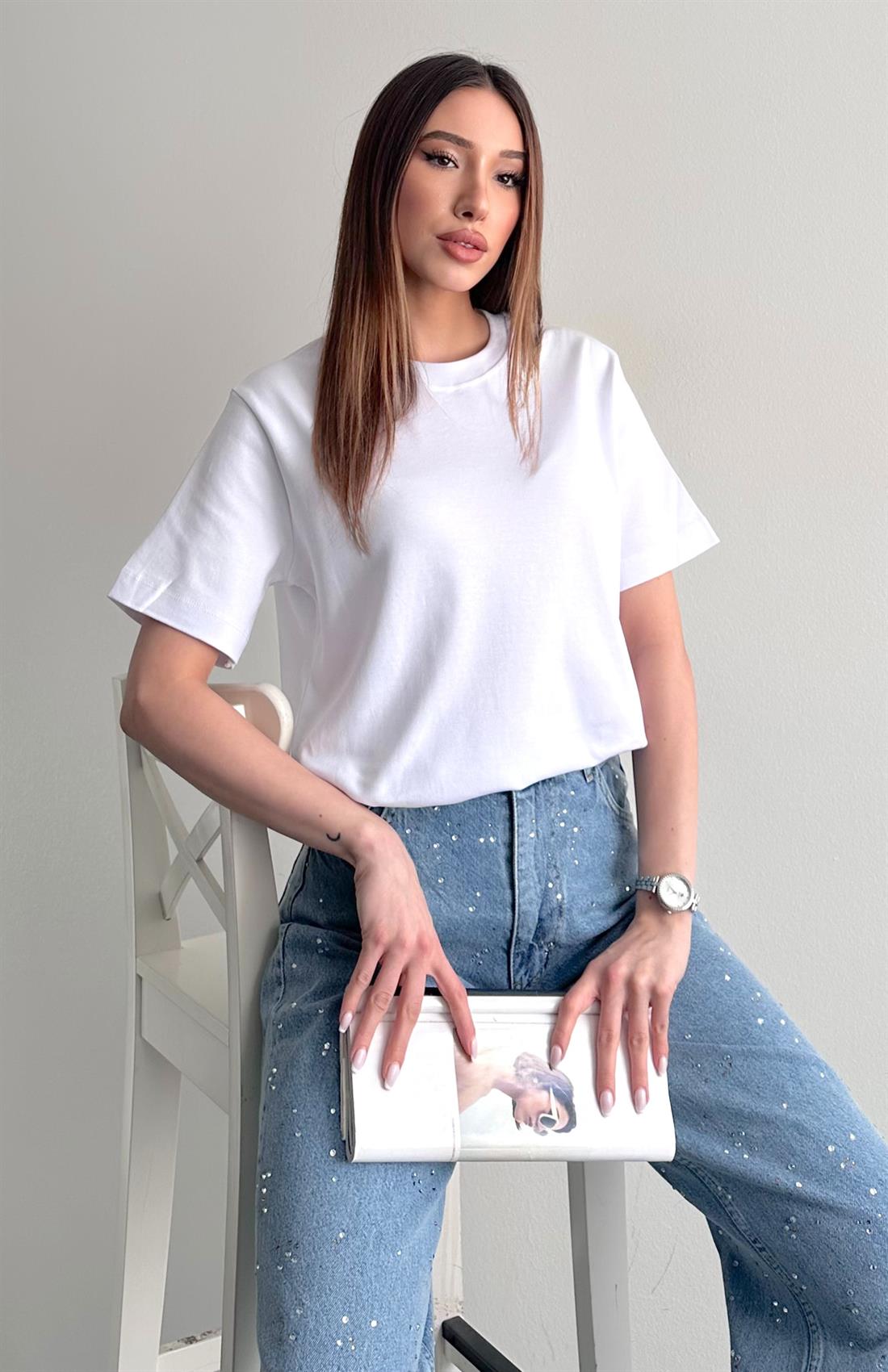 Cos Kısa Kol Tshırt BEYAZ