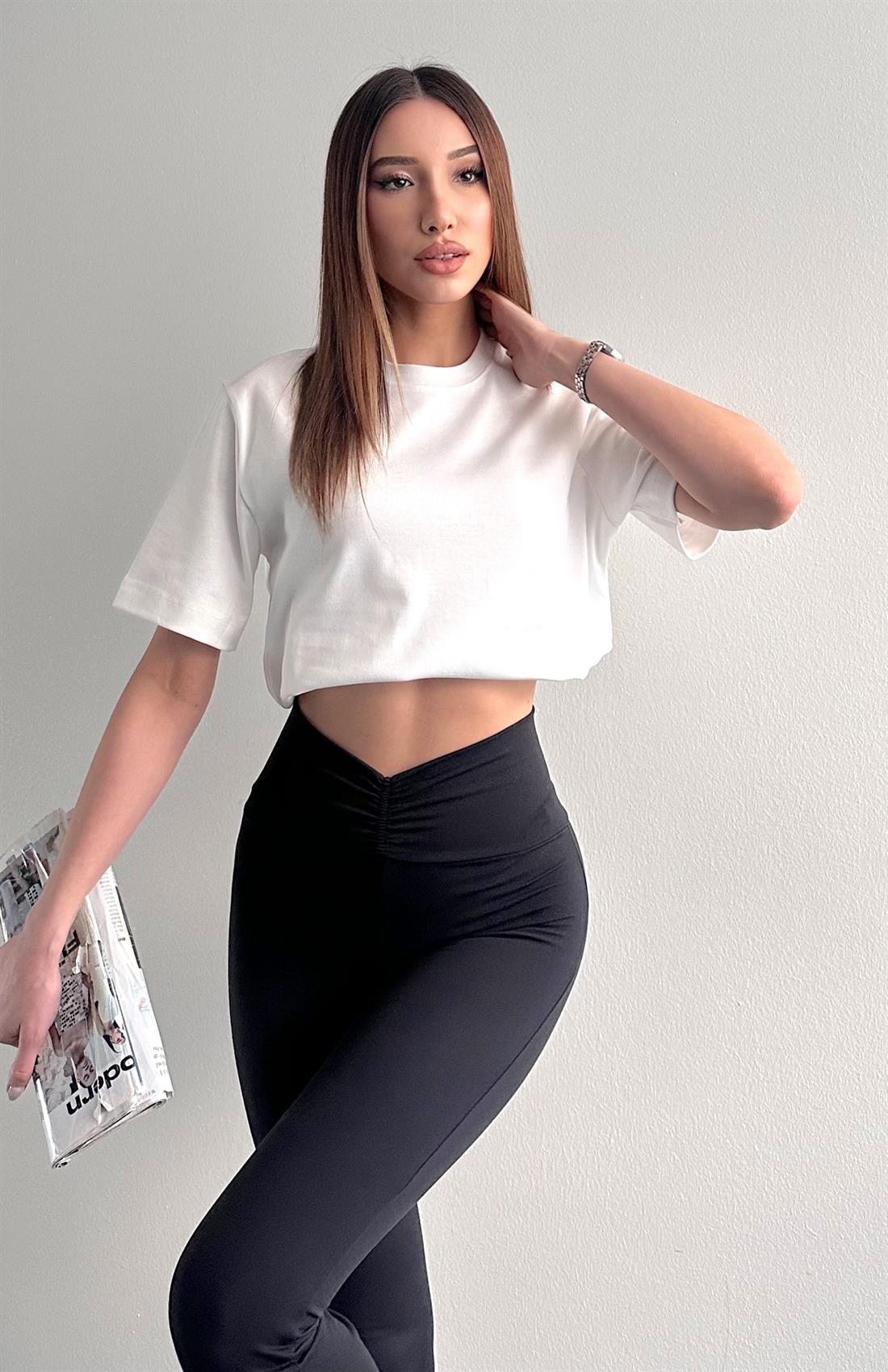 Cos Kısa Kol Tshırt EKRU