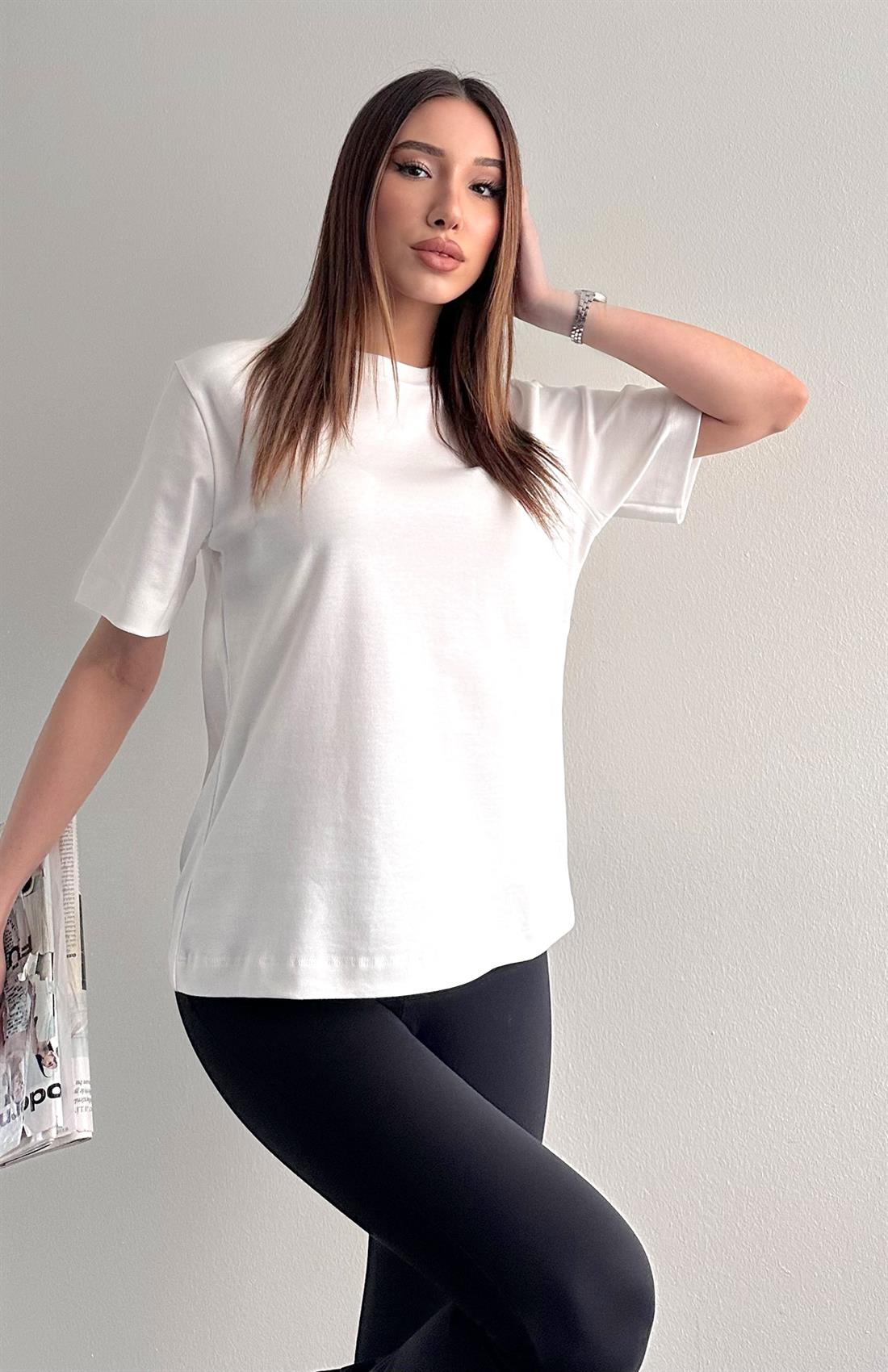 Cos Kısa Kol Tshırt EKRU