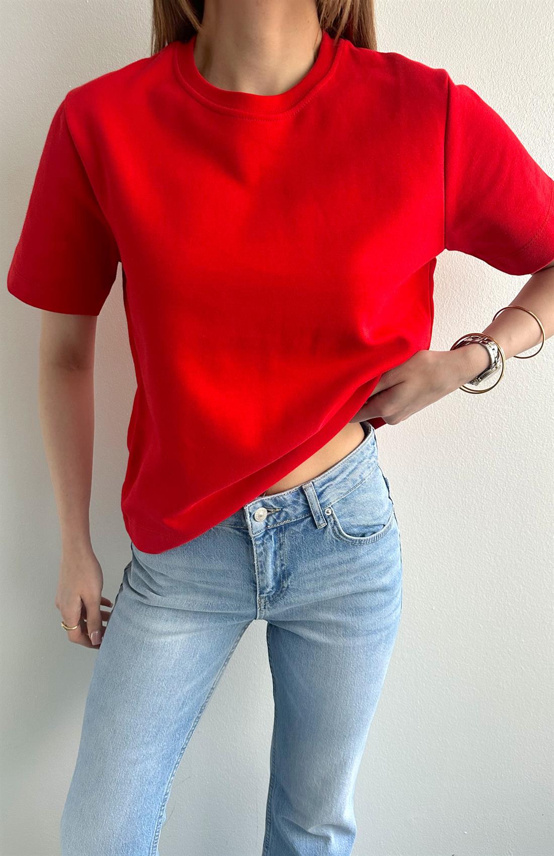 Cos Kısa Kol Tshırt KIRMIZI