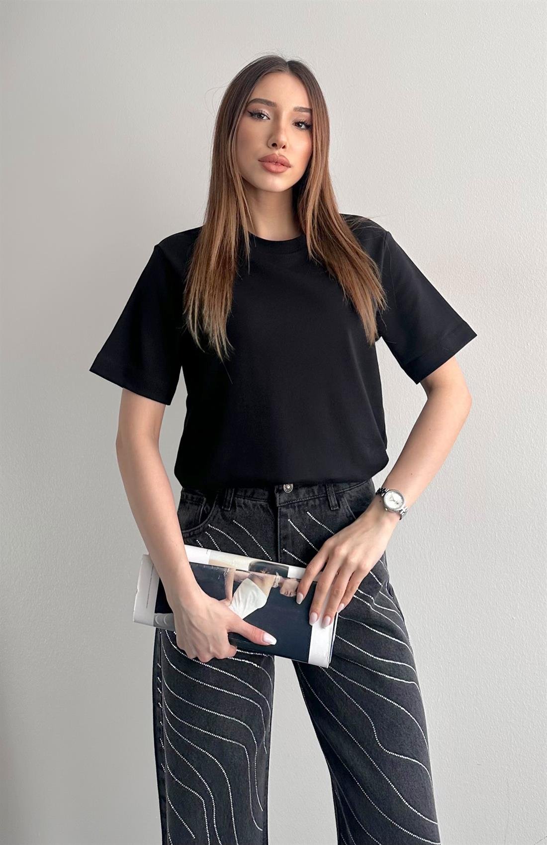 Cos Kısa Kol Tshırt SİYAH