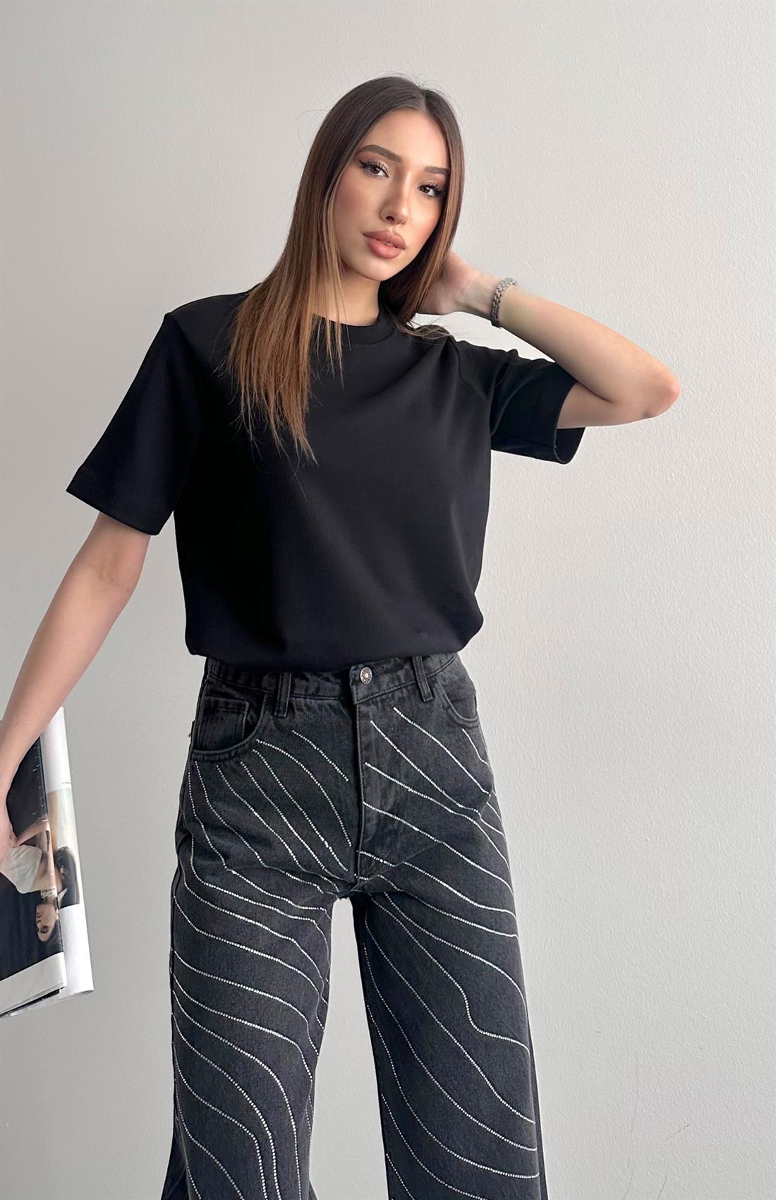 Cos Kısa Kol Tshırt SİYAH