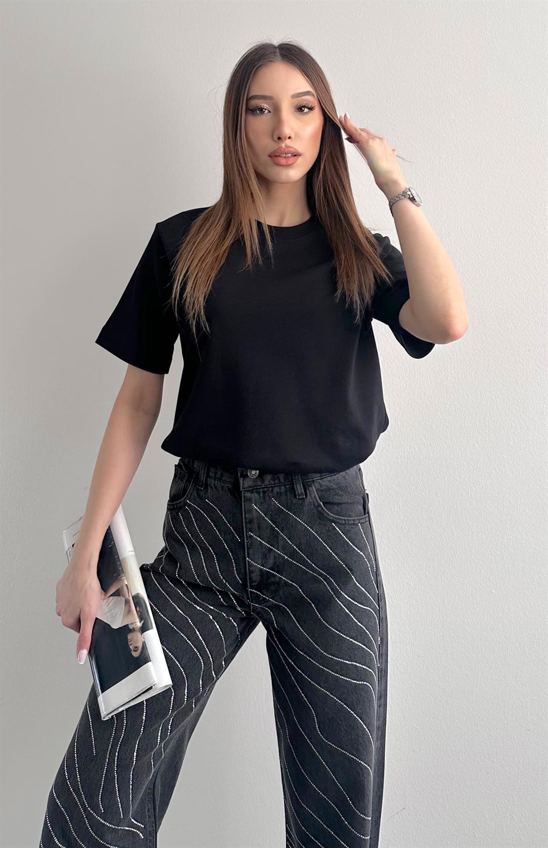 Cos Kısa Kol Tshırt SİYAH