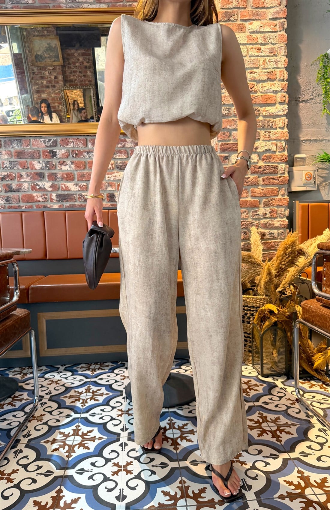 Bluz Pantolon Takım BEJ