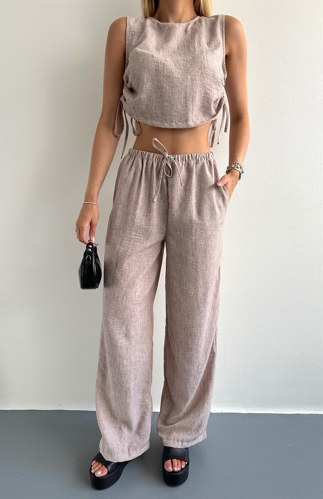 Bluz Pantolon Takım BEJ