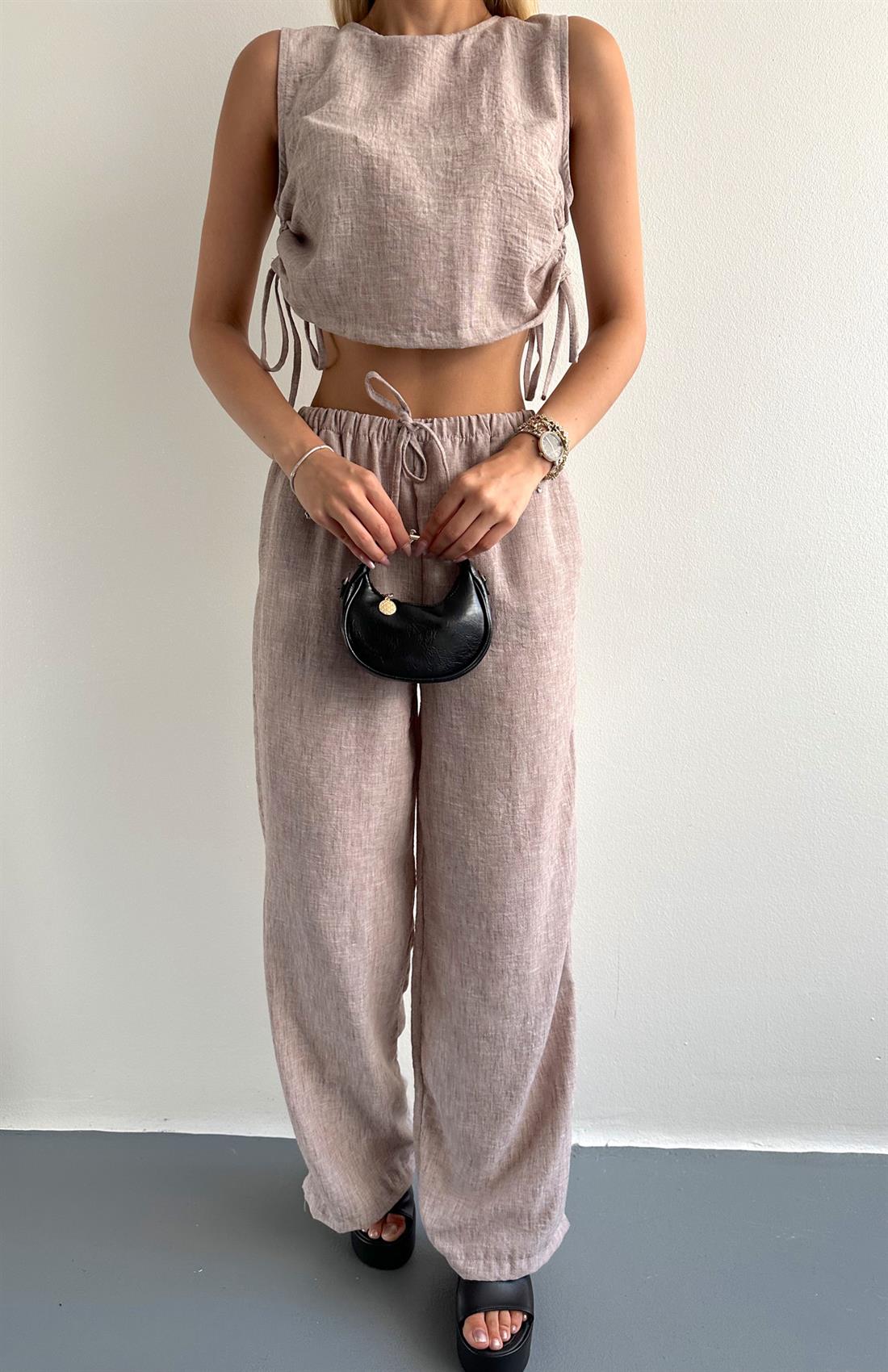 Bluz Pantolon Takım BEJ