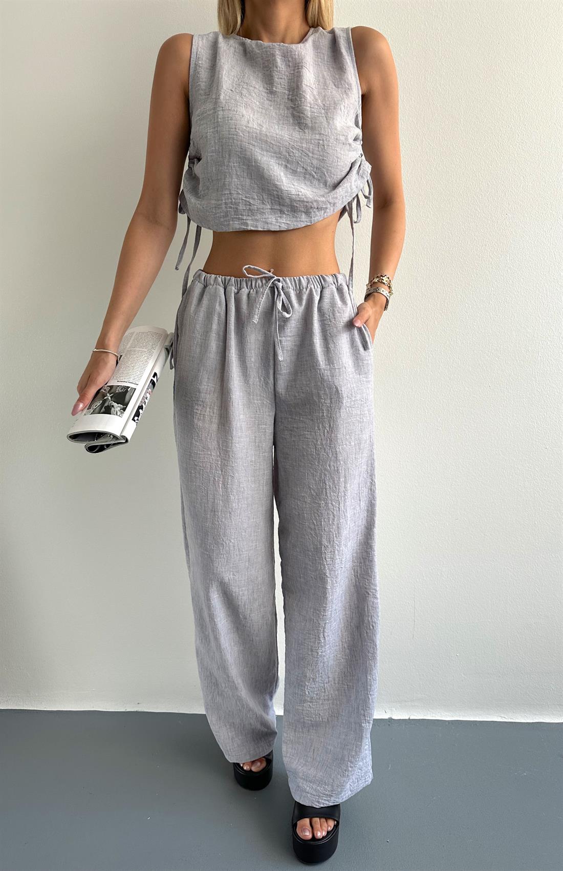 Bluz Pantolon Takım GRİ