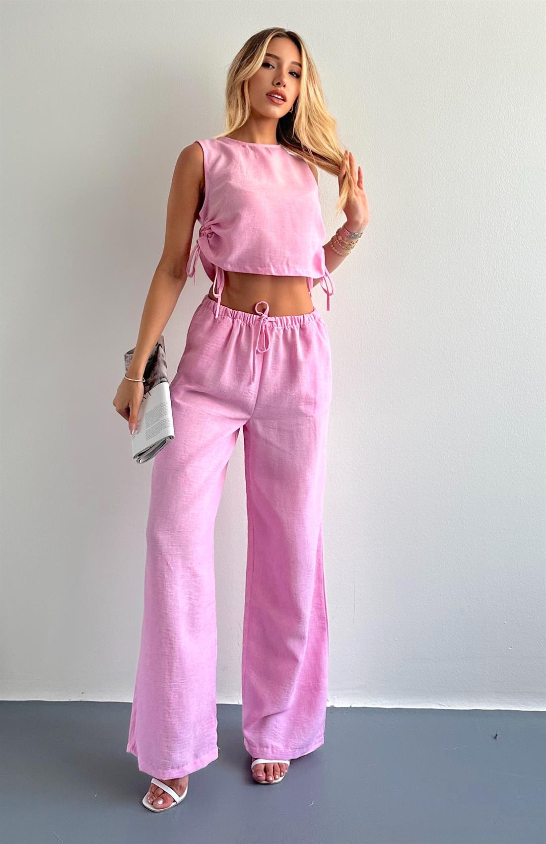 Bluz Pantolon Takım PEMBE