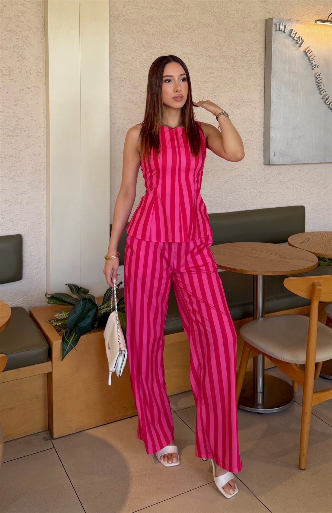 Çizgili Takım PEMBE